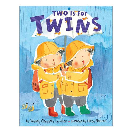 英文原版 Two is for Twins 二代表双胞胎 儿童算数启蒙认知绘本 纸板书 Wendy Cheyette Lewison 英文版 进口英语原版书籍