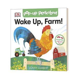 DK农场立体翻翻书Pop Up Peekaboo Jonny Lambert's Wake Up Farm  醒来吧 农场 乔尼·兰伯特画报 0-3岁幼儿进口英语原版书籍