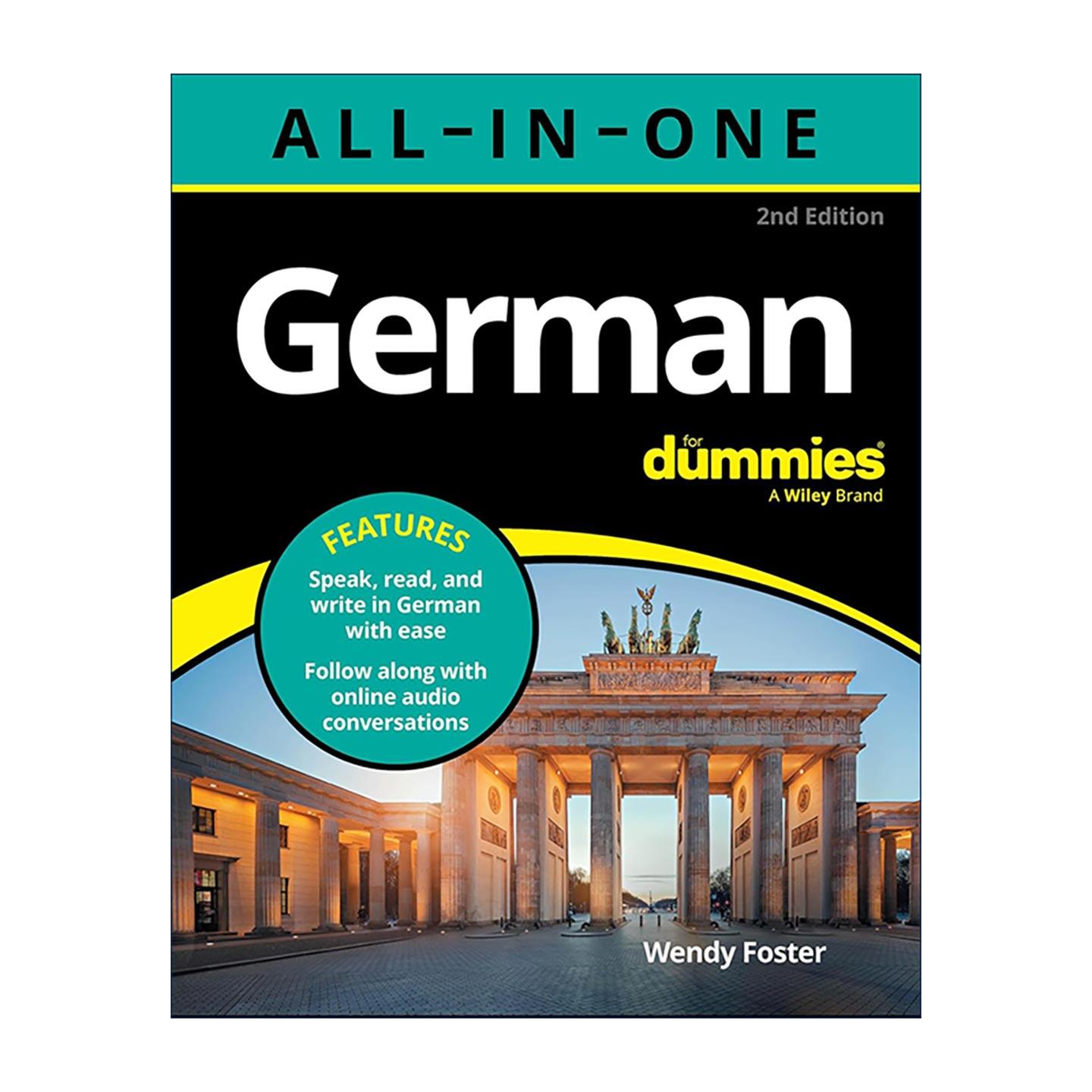 原版 German All-In-One For Dummies 德语入门一本通 达人迷 含在线资源 第2版 进口原版书籍