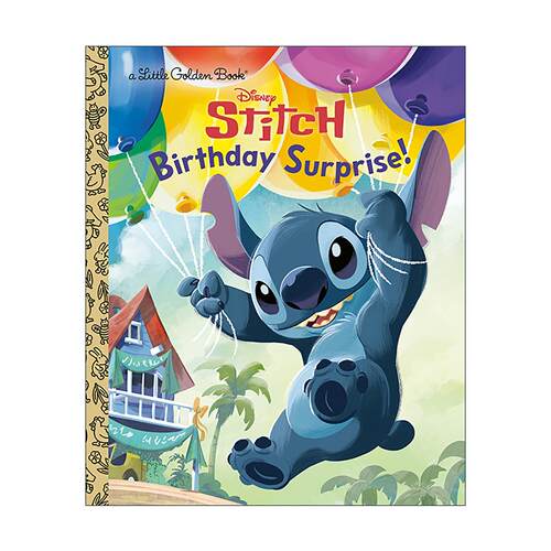英文原版 Birthday Surprise Disney Stitch Little Golden Book 生日惊喜 迪士尼史迪仔 史迪奇 星际宝贝 英文版
