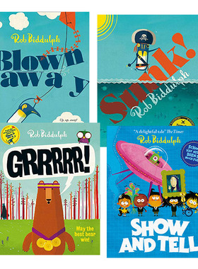 罗伯比达尔夫4册 英文原版 Rob Biddulph Sunk Grrrrr 船沉了 嗷嗷嗷 吹跑啦 只想告诉你的童谣故事 进口儿童英语图画书