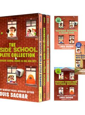 歪歪路小学3册全套盒装 英文原版 The Wayside School Collection Box Set 美国童书协会儿童评选喜爱童书 洞作者路易斯萨奇尔作品