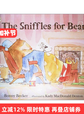 英文原版 The Sniffles for Bear 大熊生病了 大熊遇见小老鼠系列 儿童温暖治愈绘本 邦妮·贝克 英文版 进口英语原版书籍