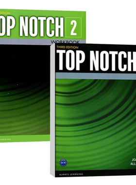 培生欧美主流英语教材2级别 学生书练习册套装 英文原版 Top Notch 3E 高中大学成人经典教材 英语交际课程 托福留学 衔接Summit