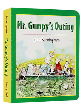 Mr. Gumpy's Outing 和甘伯伯去游河 纸板书 John Burningham约翰·伯宁罕进口原版英文书籍