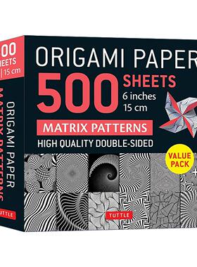 英文原版 Origami Paper 500 sheets Matrix Patterns 6