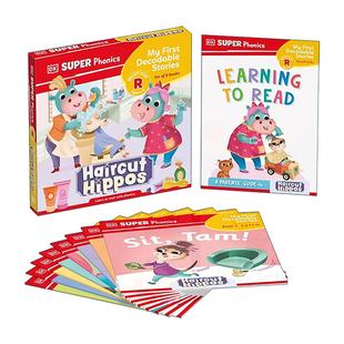 英文原版 DK Super Phonics My First Decodable Stories Haircut Hippos DK自然拼读故事 理发店河马 8册套装 进口英语原版书籍
