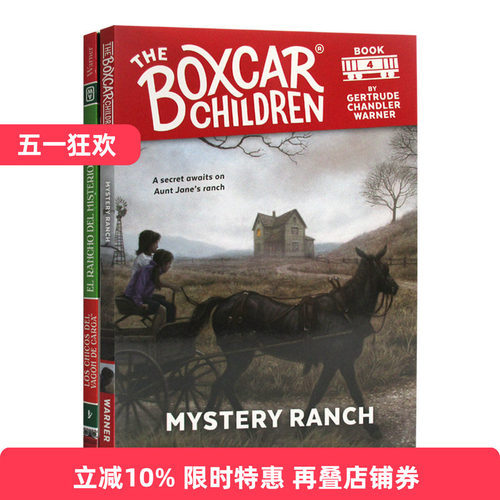 英文原版 Mystery Ranch 棚车少年套装4 西班牙语英语2本套装 The Boxcar Children Mysteries 4 英文版 进口英语原版书籍