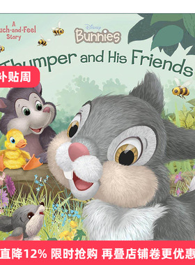 英文原版 Disney Bunnies Thumper and His Friends 迪士尼小兔子 桑珀和他的朋友们 绘本 纸板书 英文版 进口英语原版书籍