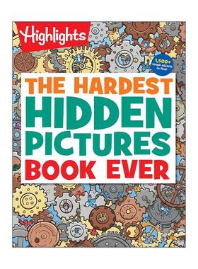 英文原版 The Hardest Hidden Pictures Book Ever Highlights Hidden Pictures 极难的寻找隐藏图片谜题 亮点儿童益智游戏活动书