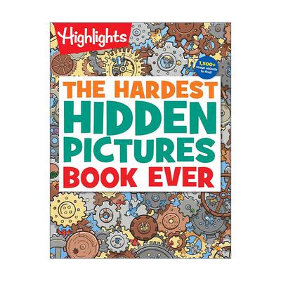 英文原版 The Hardest Hidden Pictures Book Ever Highlights Hidden Pictures 极难的寻找隐藏图片谜题 亮点儿童益智游戏活动书