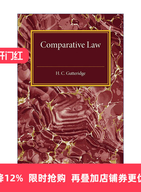 Comparative Law 比较法 法学研究比较方法导论 H. C. Gutteridge进口原版英文书籍