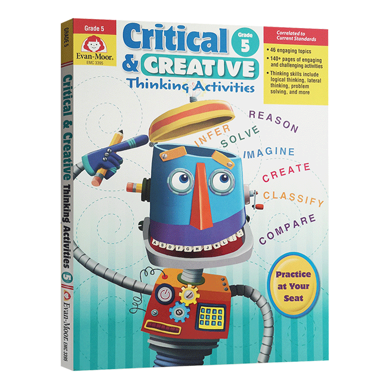 英文原版 Critical and Creative Thinking Activities Grade 5 批判性与创造性思维练习 五年级 英文版 进口英语原版书籍