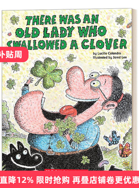 英文原版 There Was an Old Lady Who Swallowed a Clover 有个老婆婆吞了一片三叶草 英文版 进口英语原版书籍