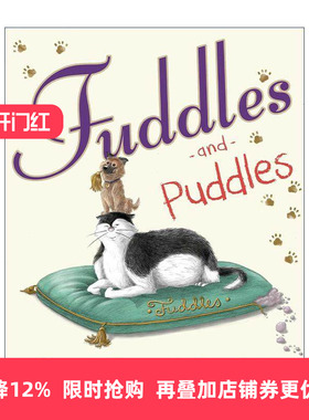 英文原版 Fuddles and Puddles 法豆猫和塘豆狗 迪士尼动画师Frans Vischer 英文版 进口英语原版书籍