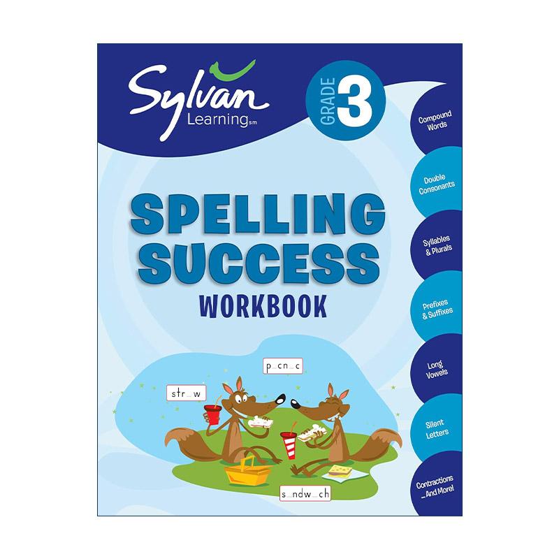 英文原版 3rd Grade Spelling Success Workbook 美国小学三年级拼写练习册 词汇积累 阅读写作 英文版 进口英语原版书籍