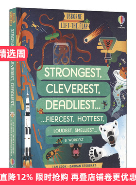 英文原版 Lift-the-Flap Strongest  Cleverest  Deadliest 更强壮更聪明 奇妙世界百科翻翻书 精装 英文版 进口英语原版书籍
