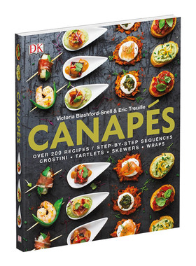 食谱 餐前开胃小菜 DK Canapes 英文原版书 配料 制作方法 食材 食谱书籍 进口原版英语书籍 Victoria Blashford-Snell