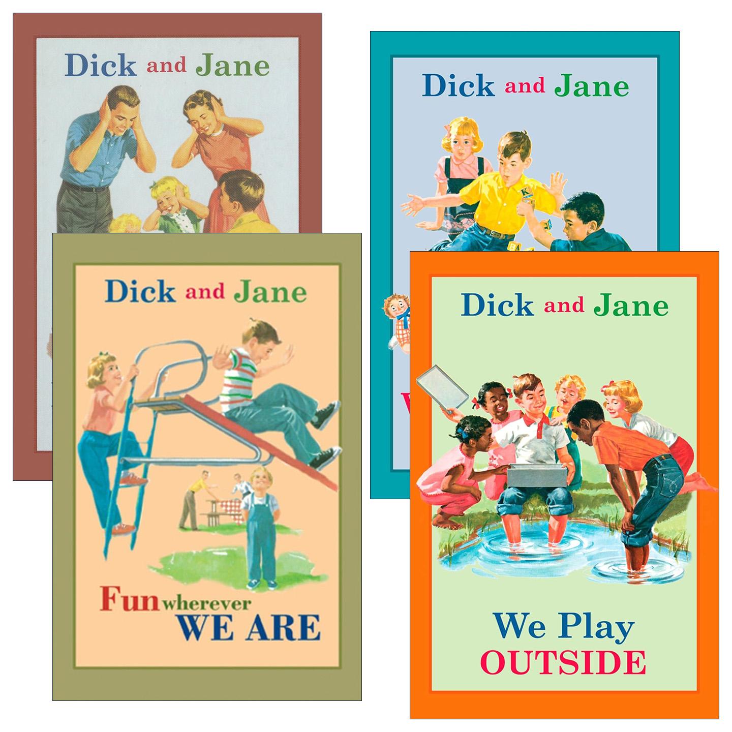英文原版 Dick and Jane 迪克和简系列4册 儿童经典章节桥梁故事书 Grosset & Dunlap 精装 英文版 进口英语原版书籍