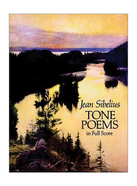 英文原版 Finlandia and Other Tone Poems in Full Score 芬兰颂和其它交响诗全谱 Jean Sibelius 英文版 进口英语原版书籍