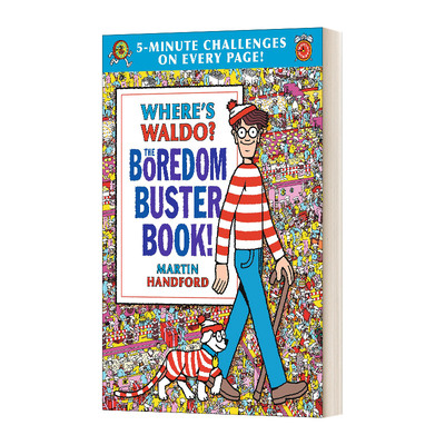 英文原版 Where’s Waldo? The Boredom Buster Book! 5-Minute Challenges 沃尔多在哪里?无聊终结者之书 精装进口英语原版书籍