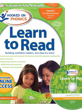 自然拼读迷上语音系列第五级 Hooked on Phonics Learn to Read Level 5 英文原版教材 儿童英语 儿童语音学习阅读 进口书 英文版
