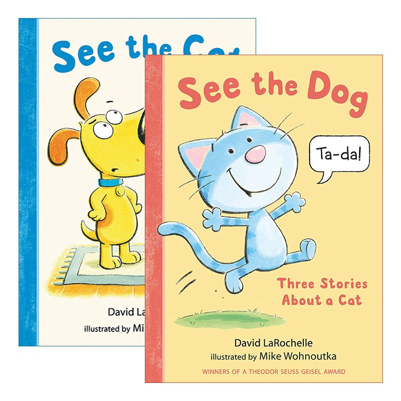 英文原版 See the Cat/Dog Three Stories About a Dog/Cat 看看那只猫/狗 关于狗/猫的三个故事 2册 儿童动物主题幽默绘本 英文版