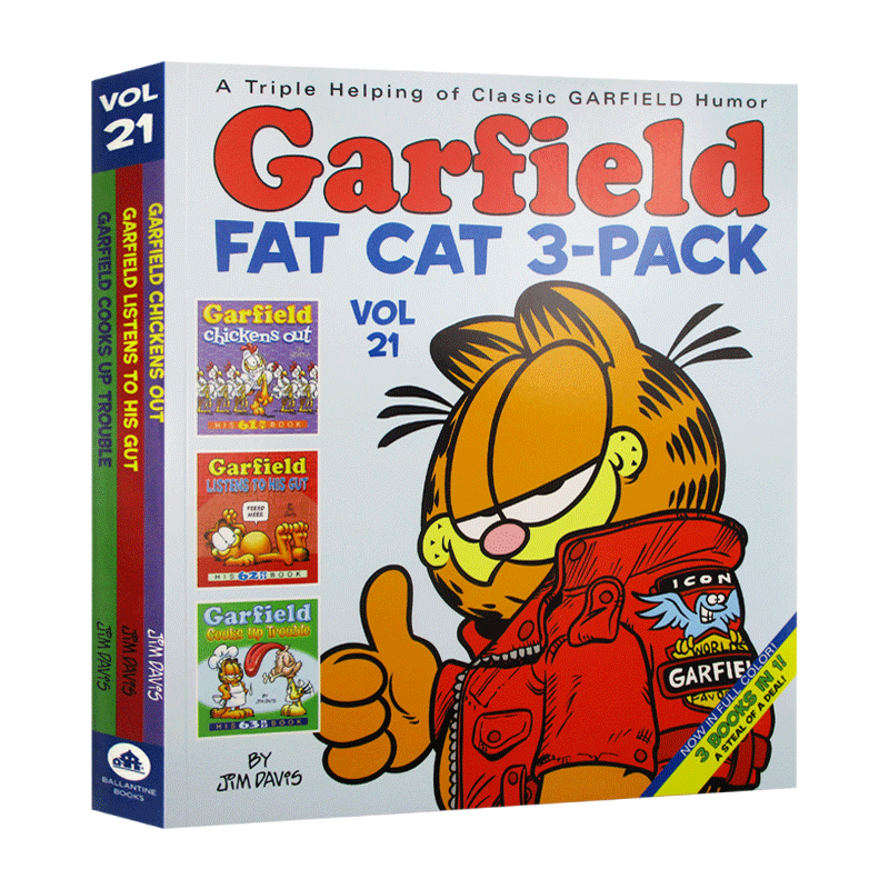 Garfield Fat Cat 3-Pack #21 加菲猫漫画3本套装21进口原版英文书籍