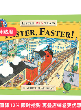 英文原版绘本 Little Red Train Faster  Faster 红色小火车 更快点 英文版 进口英语原版书籍