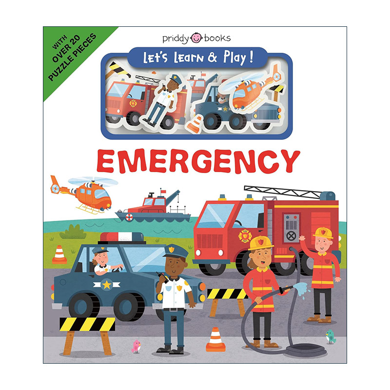 英文原版 Let's Learn & Play! Emergency 边玩边学 紧急救援 儿童益智游戏场景互动纸板书 英文版 进口英语原版书籍