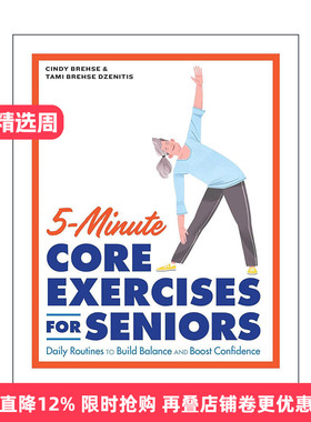 英文原版 5-Minute Core Exercises for Seniors 5分钟老年人核心锻炼 英文版 进口英语原版书籍
