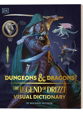 英文原版 Dungeons & Dragons The Legend of Drizzt Visual Dictionary 龙与地下城 崔斯特传奇 视觉词典 英文版 进口英语原版书