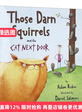 英文原版 Those Darn Squirrels and the Cat Next Door 可恶的松鼠们之隔壁的猫 儿童趣味幽默英语启蒙读物 英文版 进口原版书籍