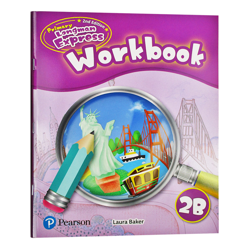 英文原版 培生香港朗文小学英语教材 Primary Longman Express 2B workbook  二年级下学期 综合练习册 第二版朗文快车PLE 英文版