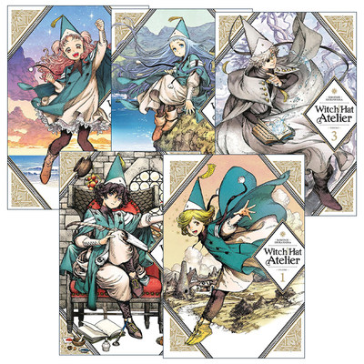 英文原版 Witch Hat Atelier尖帽子的魔法工坊系列 套装5册 同名动漫漫画 白浜鴎 （1-5册）英文版 进口英语原版书籍