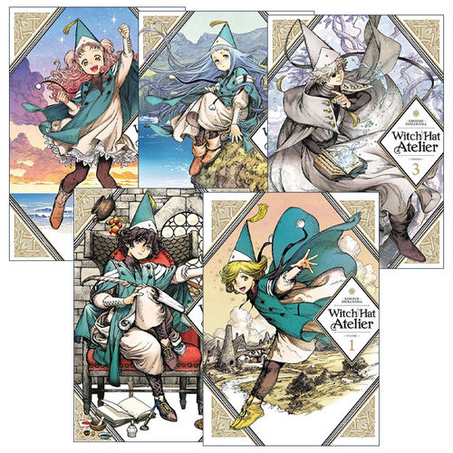 英文原版 Witch Hat Atelier尖帽子的魔法工坊系列 套装5册 同名动漫漫画 白浜鴎 （1-5册）英文版 进口英语原版书籍