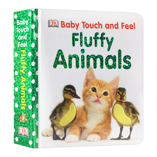 英文原版Baby Touch and Feel Fluffy Animals 毛茸茸的动物 触摸纸板书进口书籍