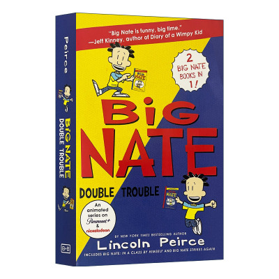 英文原版 Big Nate: Double Trouble 大内特二合一 1+2册 漫画小说 英文版 进口英语原版书籍