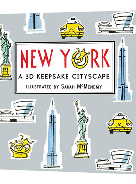 New York: A 3D Keepsake Cityscape 纽约 小开本全景精装立体书进口原版英文书籍