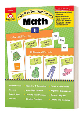 英文原版 Take it to your seat math centers grades 6 核心技能训练系列 数学 六年级 英文版 进口英语原版书籍