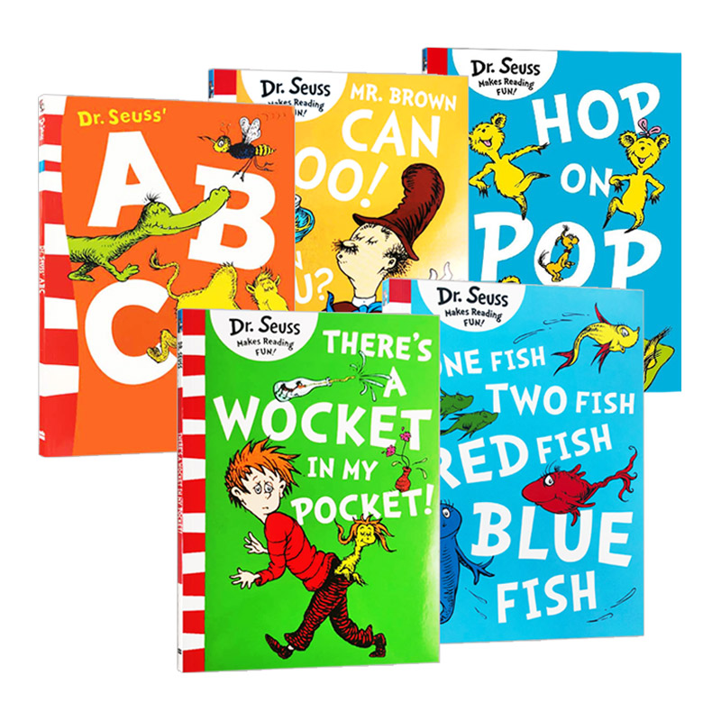 Dr. Seuss苏斯博士经典绘本 蓝色系列故事集5本 英文原版 Dr.Seuss's ABC 英文版儿童英语入门学习书籍读物书籍