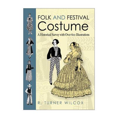 英文原版 Folk and Festival Costume 民族与节日服饰 不同习俗传统服装设计插图指南 面料 色彩 英文版 进口英语原版书籍