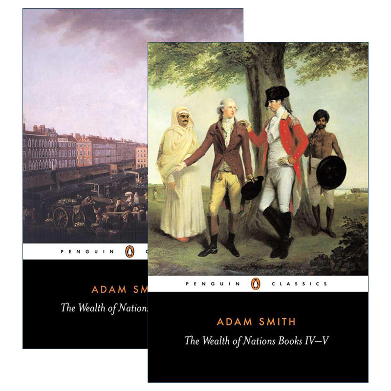 The Wealth of Nations Books  I - V 国富论 2册 企鹅黑经典进口原版英文书籍
