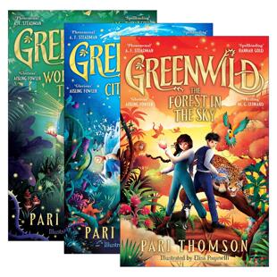 英文原版 Greenwild 格林威尔德系列3册 儿童奇幻小说 海之城 空中森林 门后的世界 英文版 进口英语原版书籍