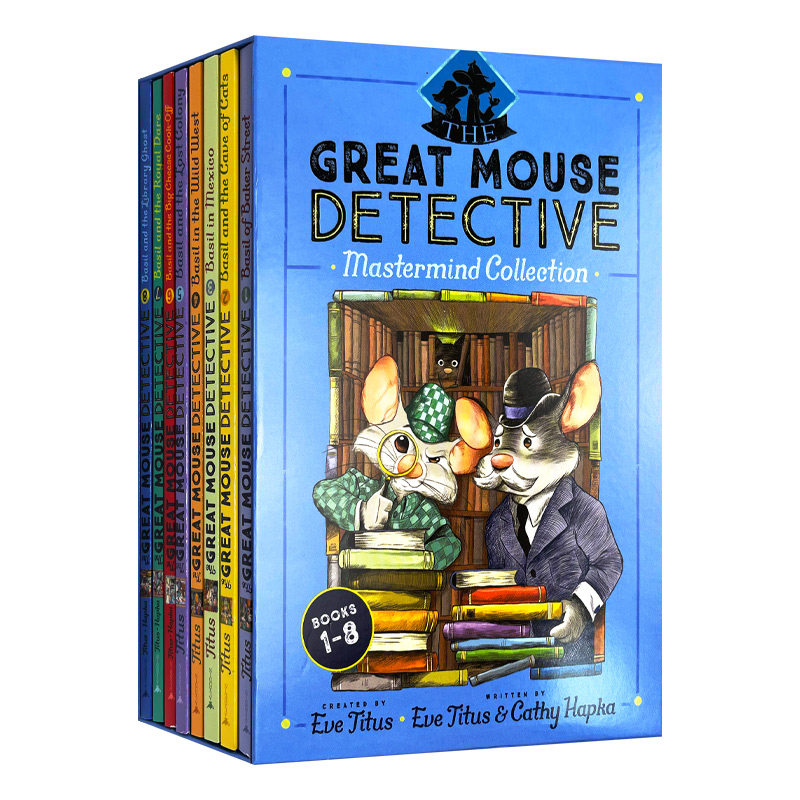 英文原版 The Great Mouse Detective Mastermind Collection 老鼠侦探社8册盒装 妙妙探 凯迪克奖得主伊芙·泰特斯 英文版