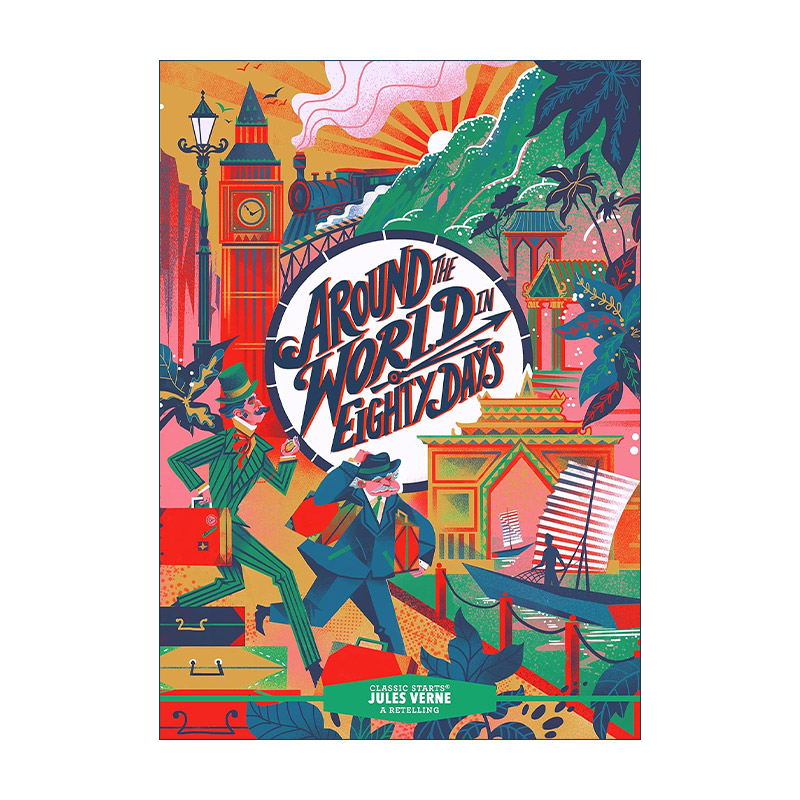 英文原版 Classic Starts Around the World in Eighty Days 开始读经典 八十天环游地球 精装 英文版 进口英语原版书籍