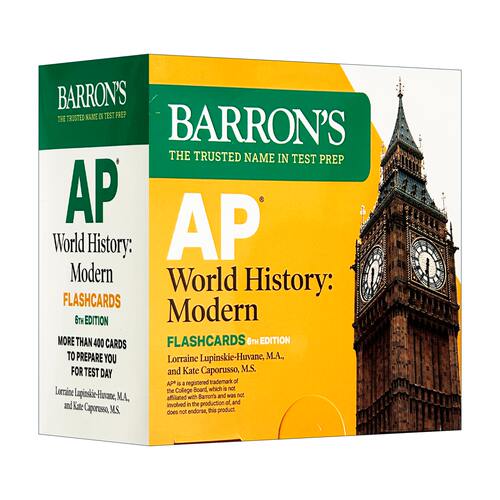 英文原版 AP World History Modern Flashcards 巴朗AP 世界历史 备考闪卡 第6版 英文版 进口英语原版书籍