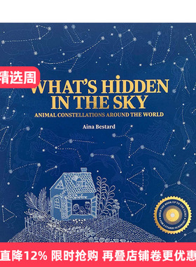 英文原版 What's Hidden in the Sky 夜空中隐藏着什么 互动式可透光设计 纸板翻翻书 西班牙插画师Aina Bestard 进口英语原版书籍