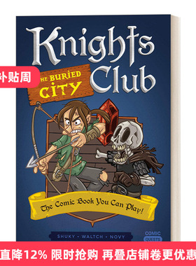 英文原版Knights Club The Buried City Comic Quests 06 漫画任务系列6 骑士俱乐部 失落之城 儿童动作冒险漫画小说 英文版进口书