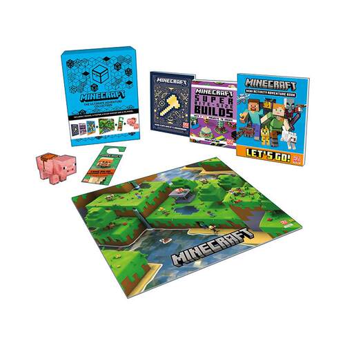 英文原版 Minecraft Ultimate Adventure Gift Box 我的世界终极冒险精装礼盒 含技巧手册 迷你建筑指南 建筑百科 海报等 英文版